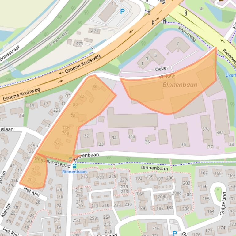 Kaart van postcodegebied 3161HJ.
