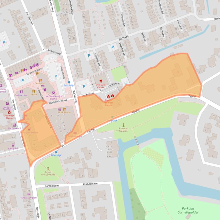 Kaart van postcodegebied 3161HK.