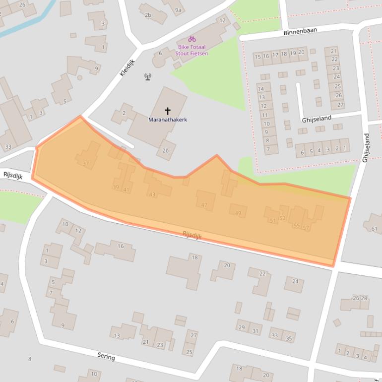 Kaart van postcodegebied 3161HL.