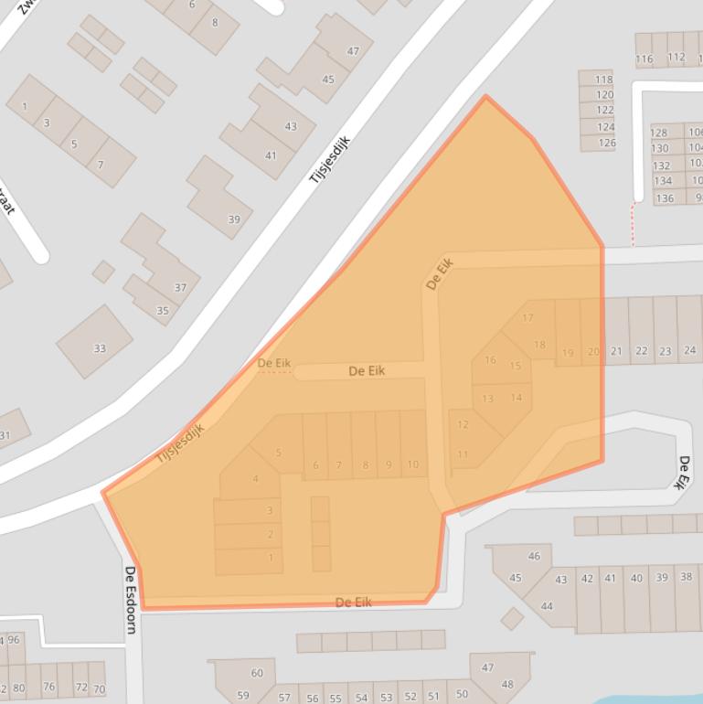 Kaart van postcodegebied 3161JA.