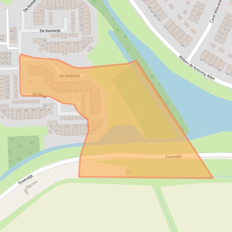 Kaart van postcodegebied 3161JG.