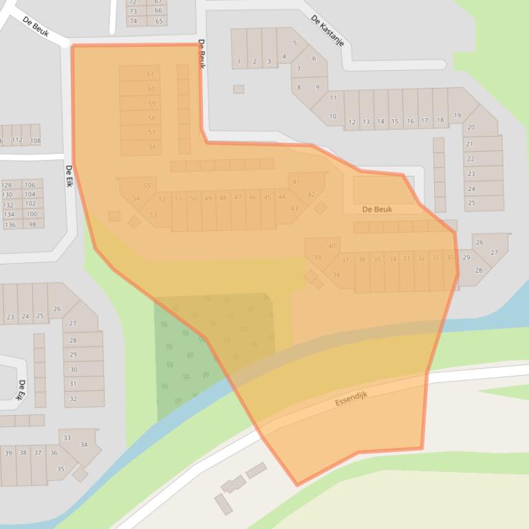 Kaart van postcodegebied 3161JH.