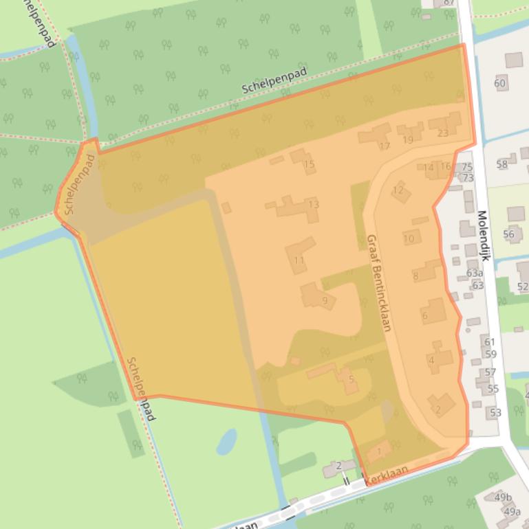 Kaart van postcodegebied 3161KA.