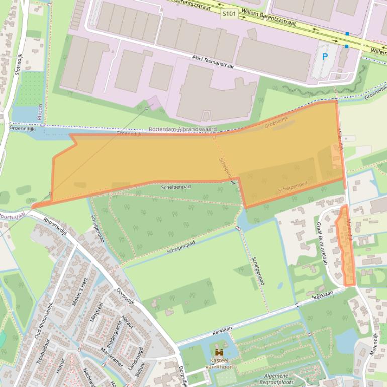 Kaart van postcodegebied 3161KL.