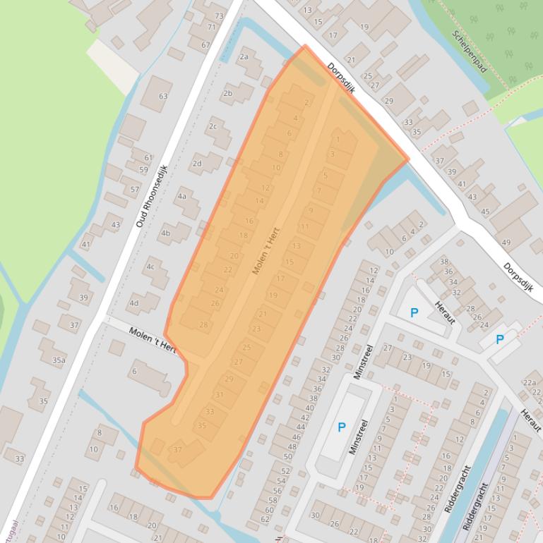 Kaart van postcodegebied 3161KV.