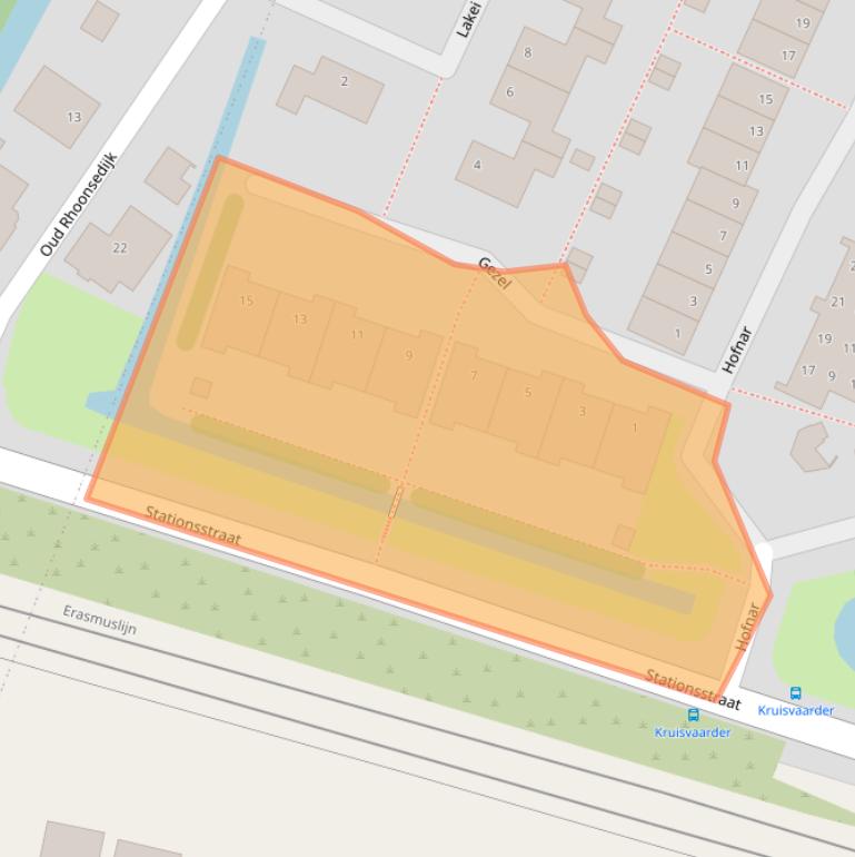 Kaart van postcodegebied 3161LB.
