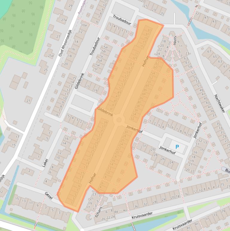 Kaart van postcodegebied 3161LE.