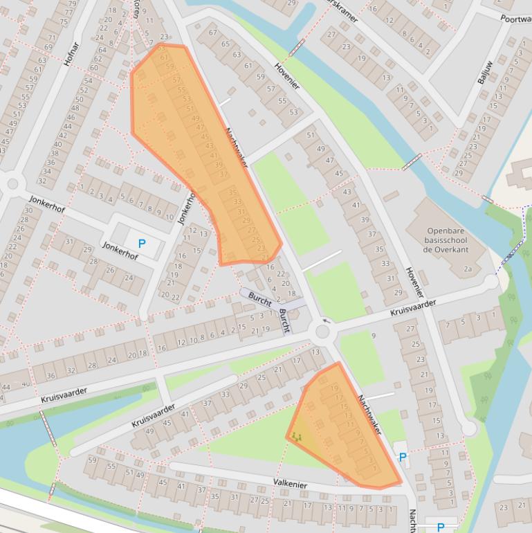 Kaart van postcodegebied 3161LL.
