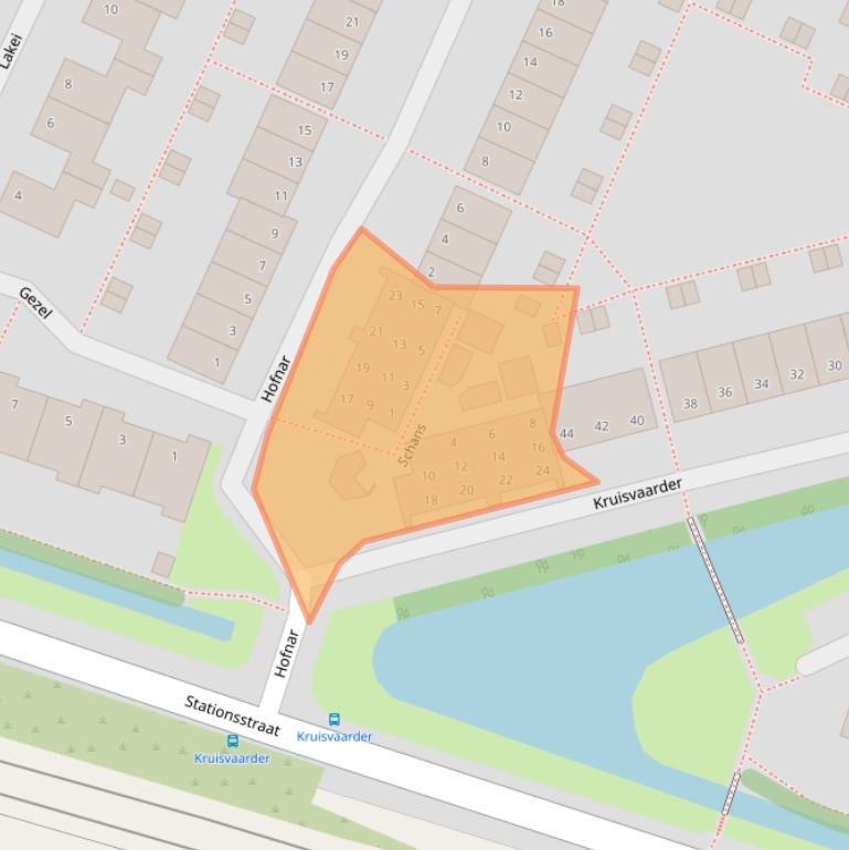 Kaart van postcodegebied 3161LP.