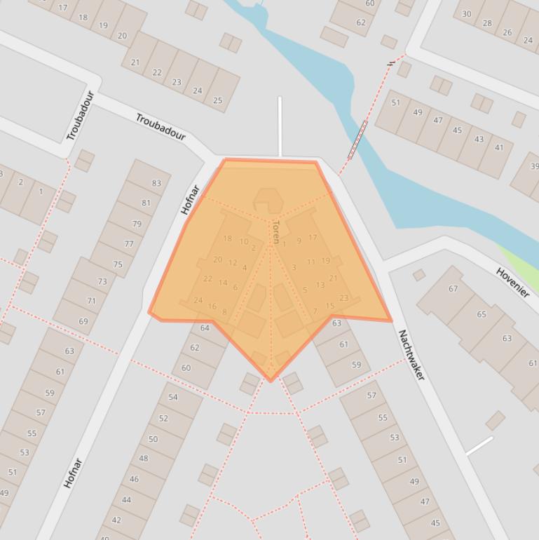 Kaart van postcodegebied 3161LR.