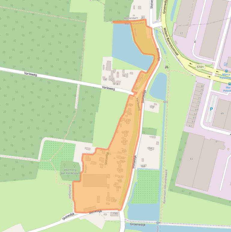 Kaart van postcodegebied 3161PG.