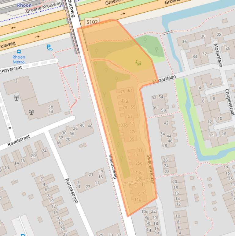 Kaart van postcodegebied 3161RP.
