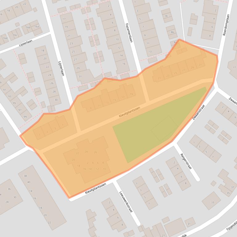 Kaart van postcodegebied 3161TB.