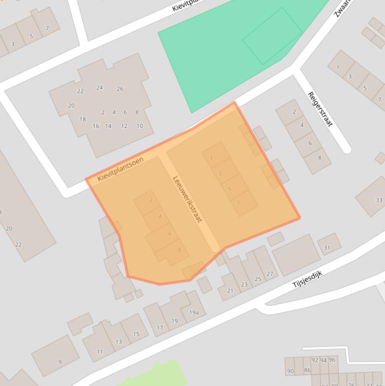 Kaart van postcodegebied 3161TE.