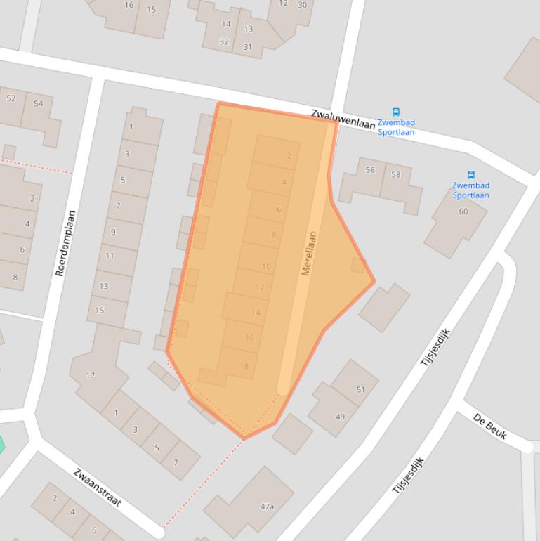 Kaart van postcodegebied 3161TH.