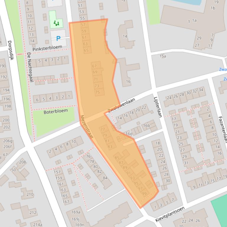 Kaart van postcodegebied 3161TK.