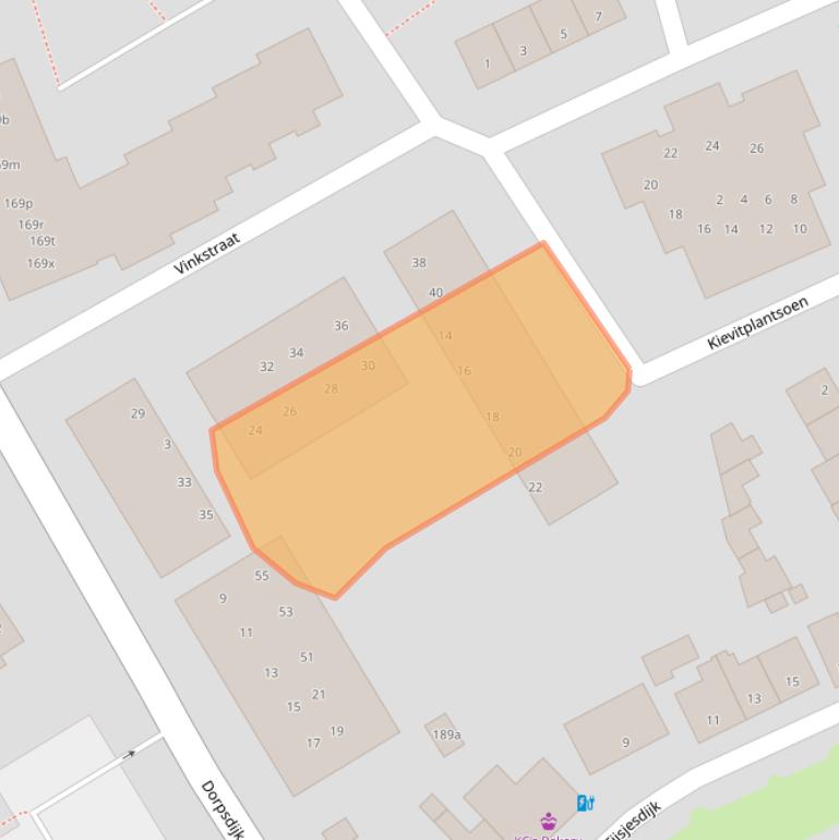 Kaart van postcodegebied 3161TR.