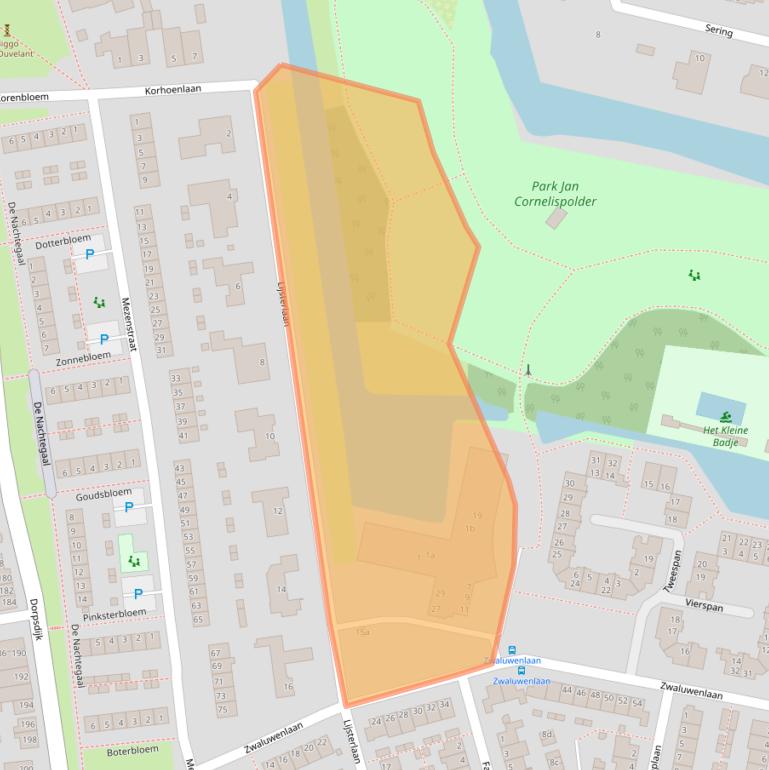 Kaart van postcodegebied 3161TW.