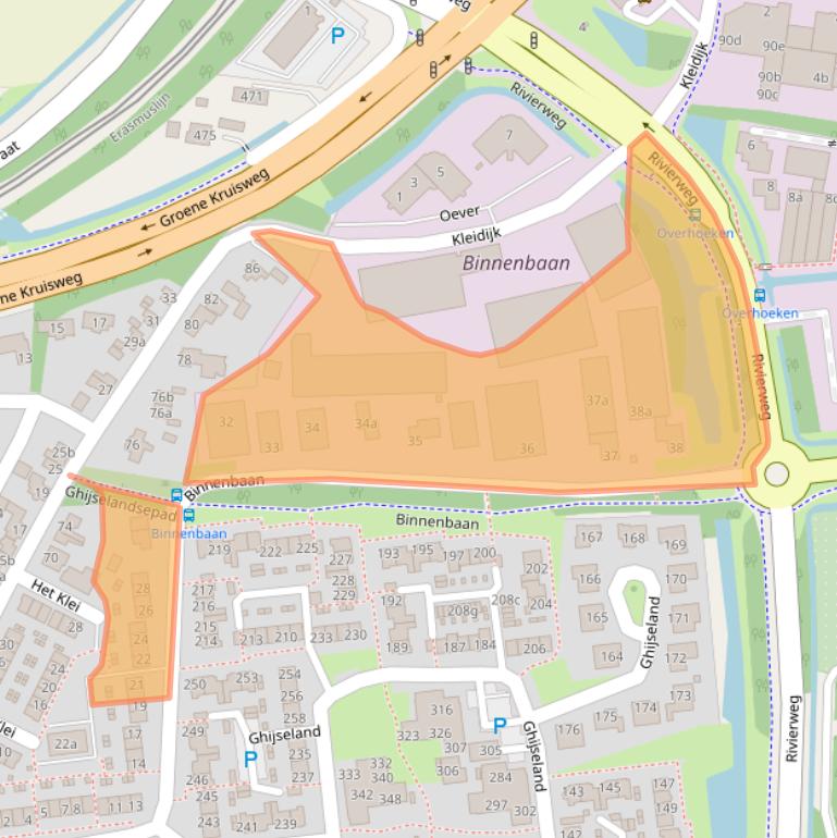 Kaart van postcodegebied 3161VB.