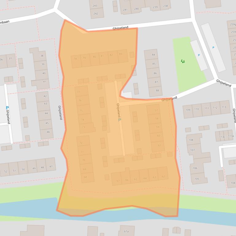 Kaart van postcodegebied 3161VG.