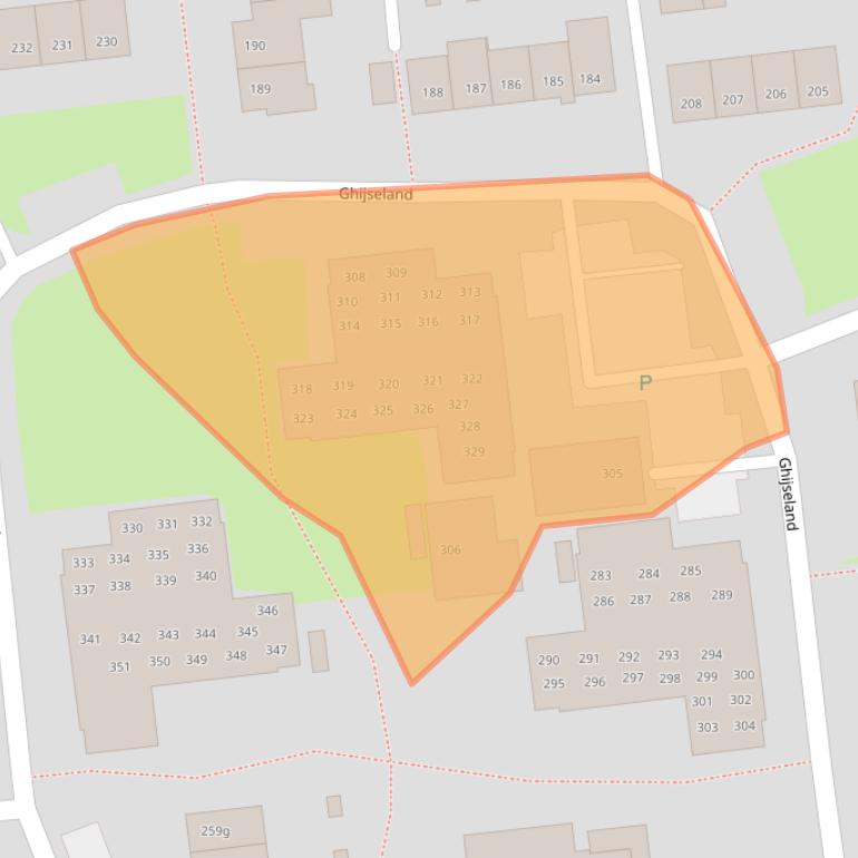 Kaart van postcodegebied 3161VV.