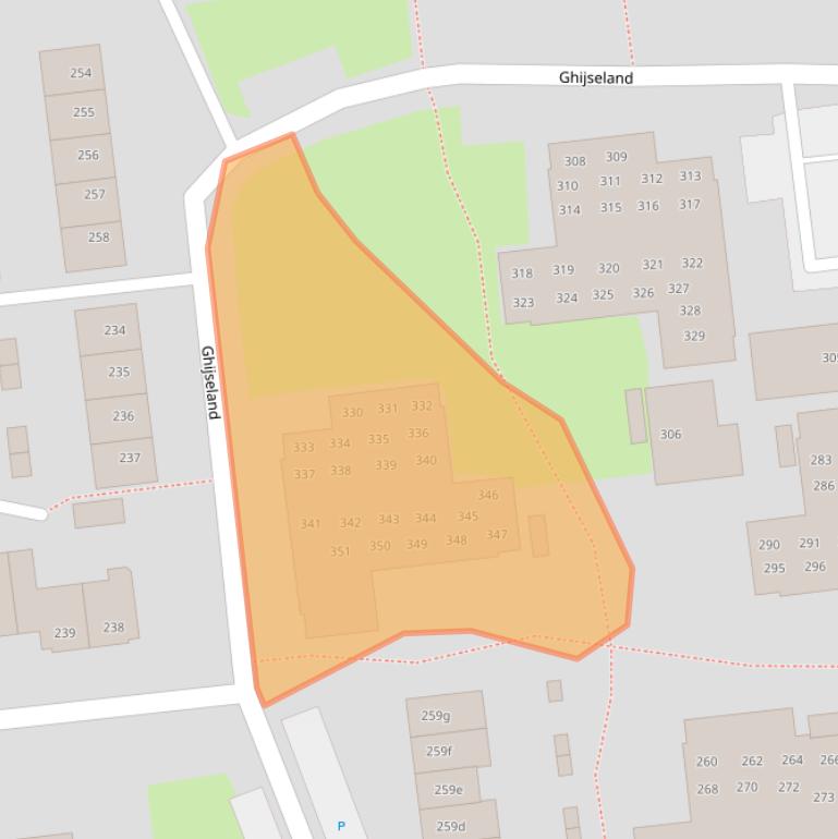 Kaart van postcodegebied 3161VW.
