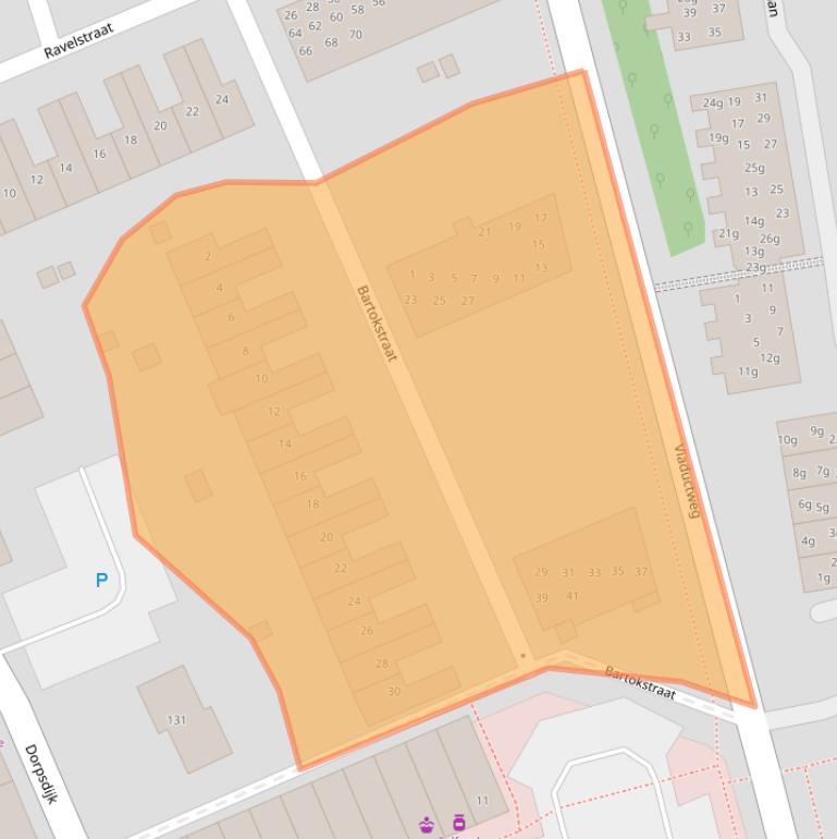 Kaart van postcodegebied 3161WB.
