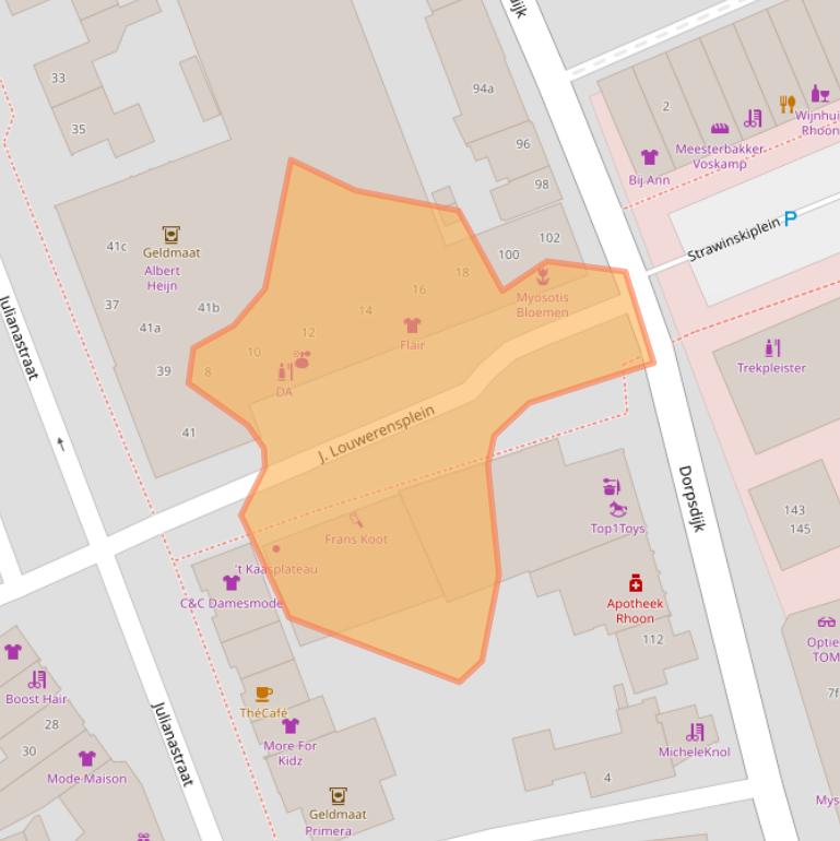 Kaart van postcodegebied 3161WC.