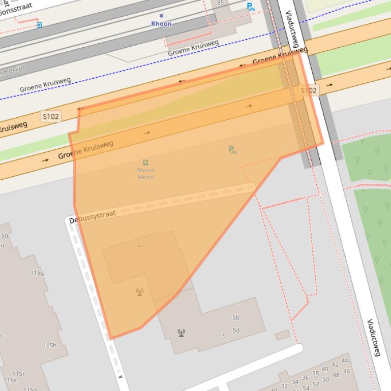 Kaart van postcodegebied 3161WD.