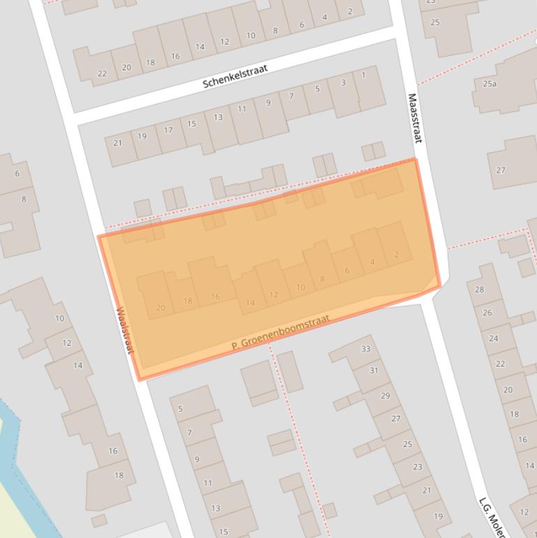 Kaart van postcodegebied 3161XJ.