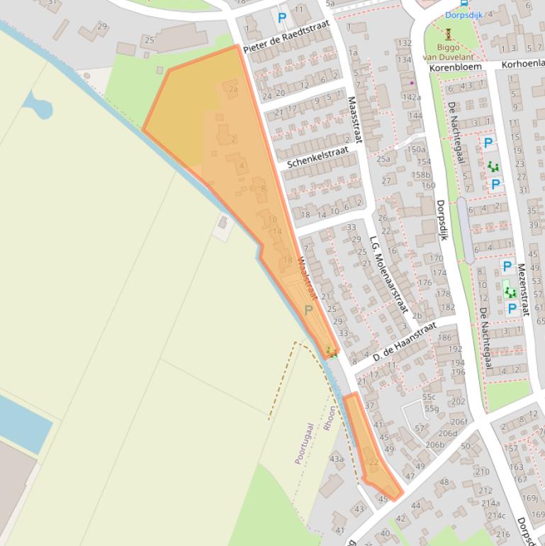 Kaart van postcodegebied 3161XP.