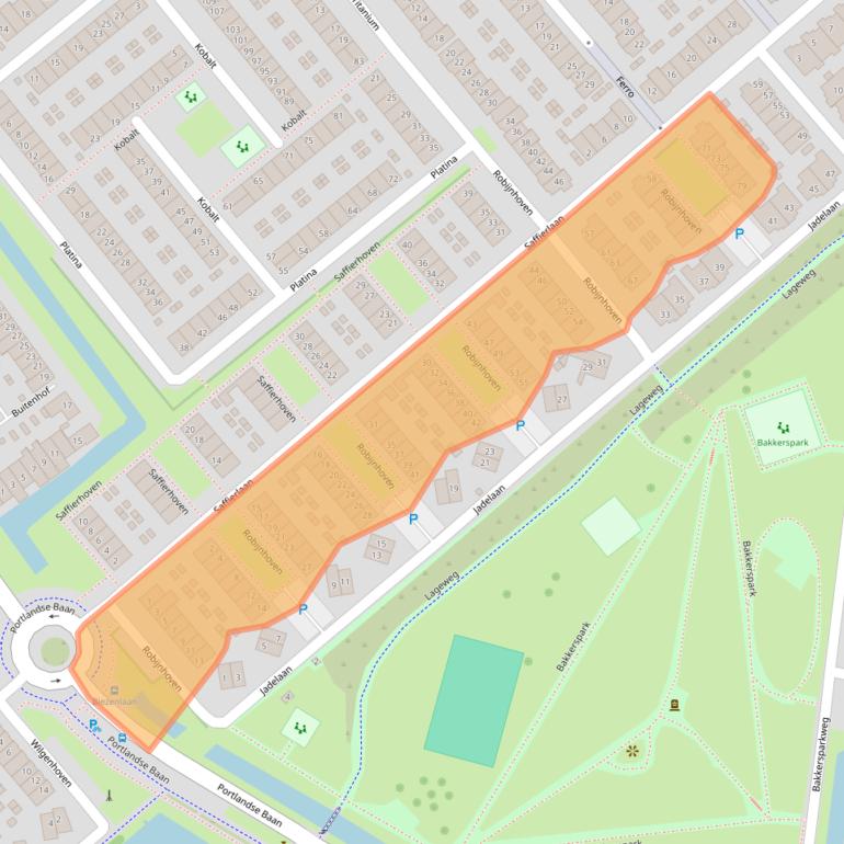Kaart van postcodegebied 3162PB.