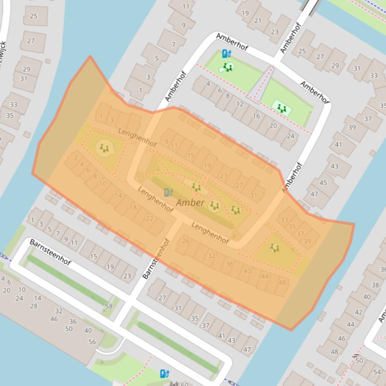 Kaart van postcodegebied 3162RE.