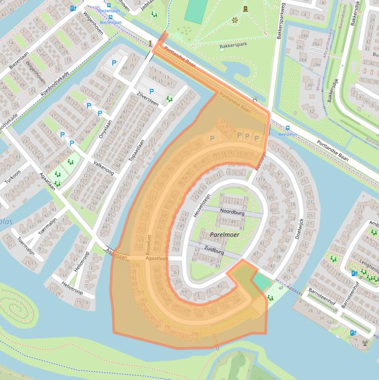 Kaart van postcodegebied 3162SB.
