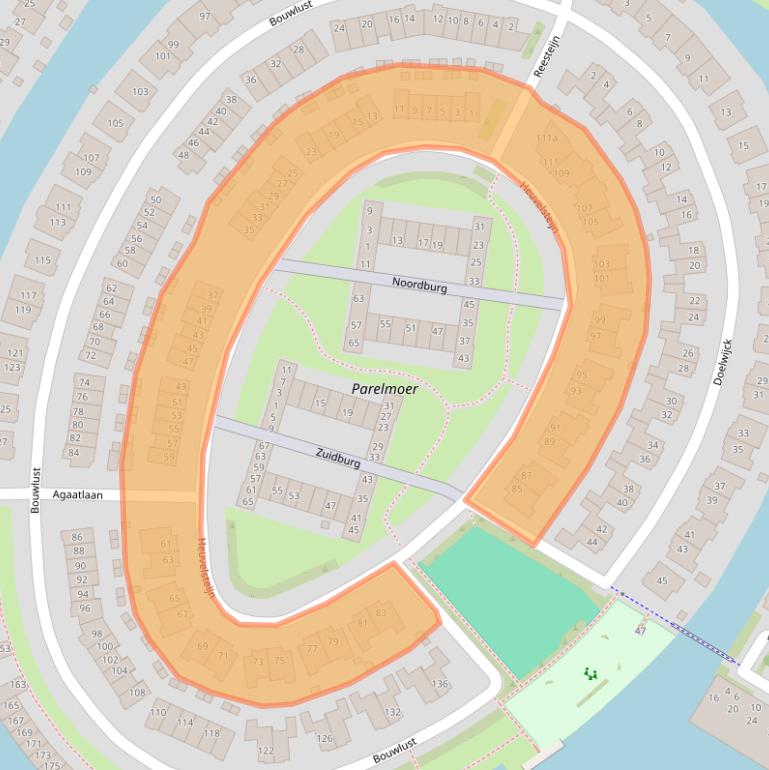 Kaart van postcodegebied 3162SE.