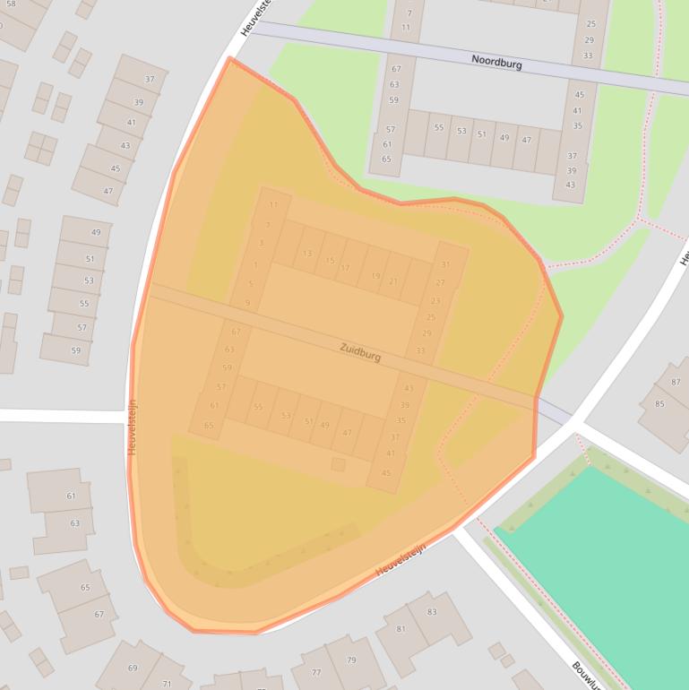Kaart van postcodegebied 3162SJ.