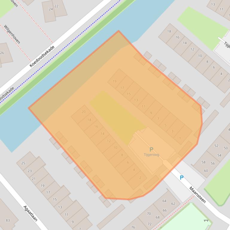 Kaart van postcodegebied 3162TB.
