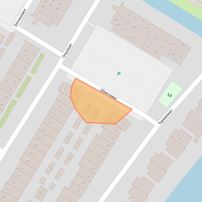 Kaart van postcodegebied 3162TJ.