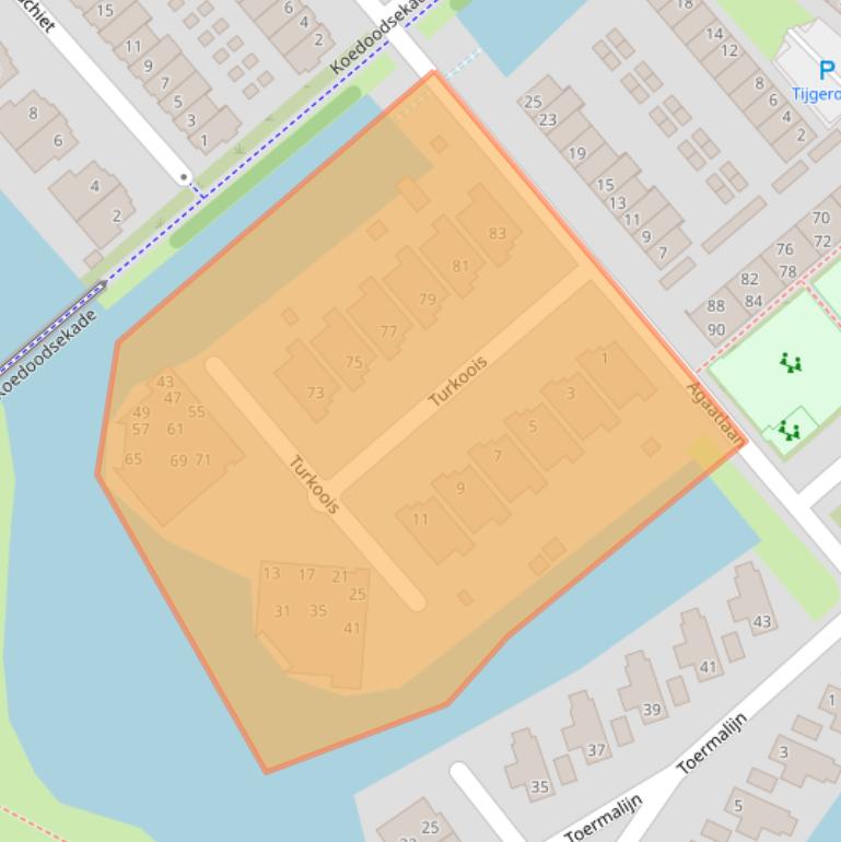 Kaart van postcodegebied 3162TM.