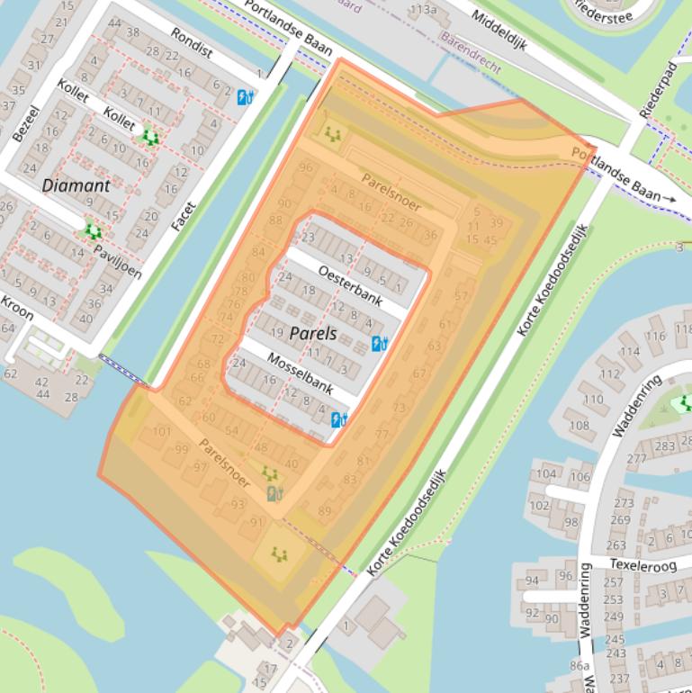 Kaart van postcodegebied 3162VK.