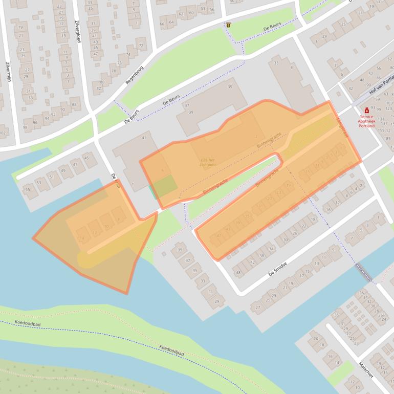 Kaart van postcodegebied 3162WD.
