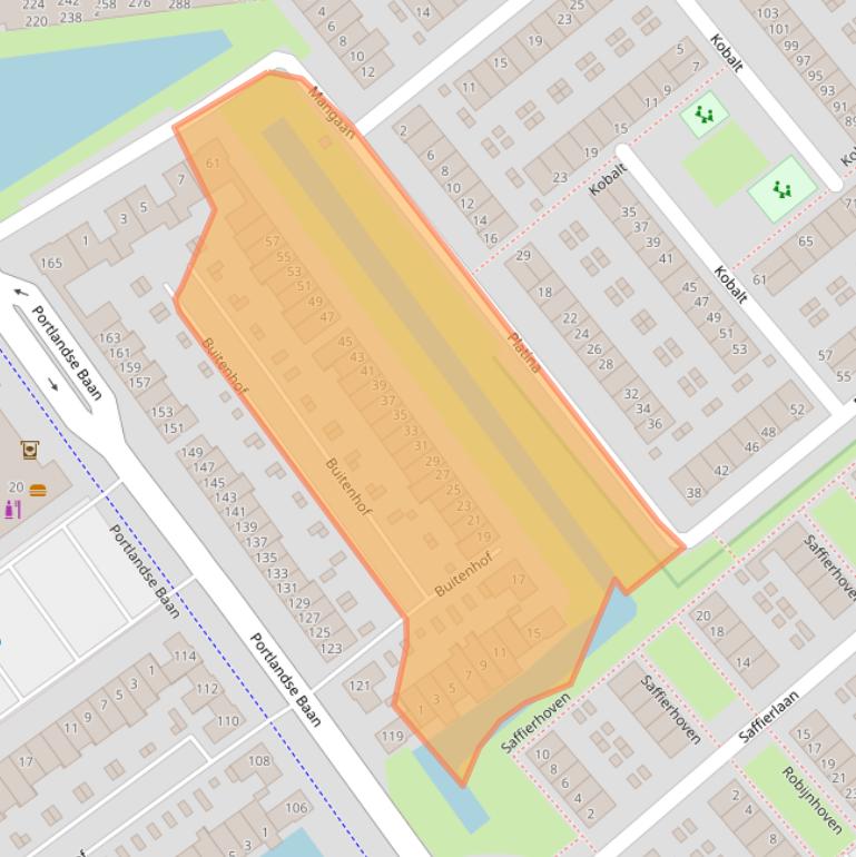 Kaart van postcodegebied 3162WG.