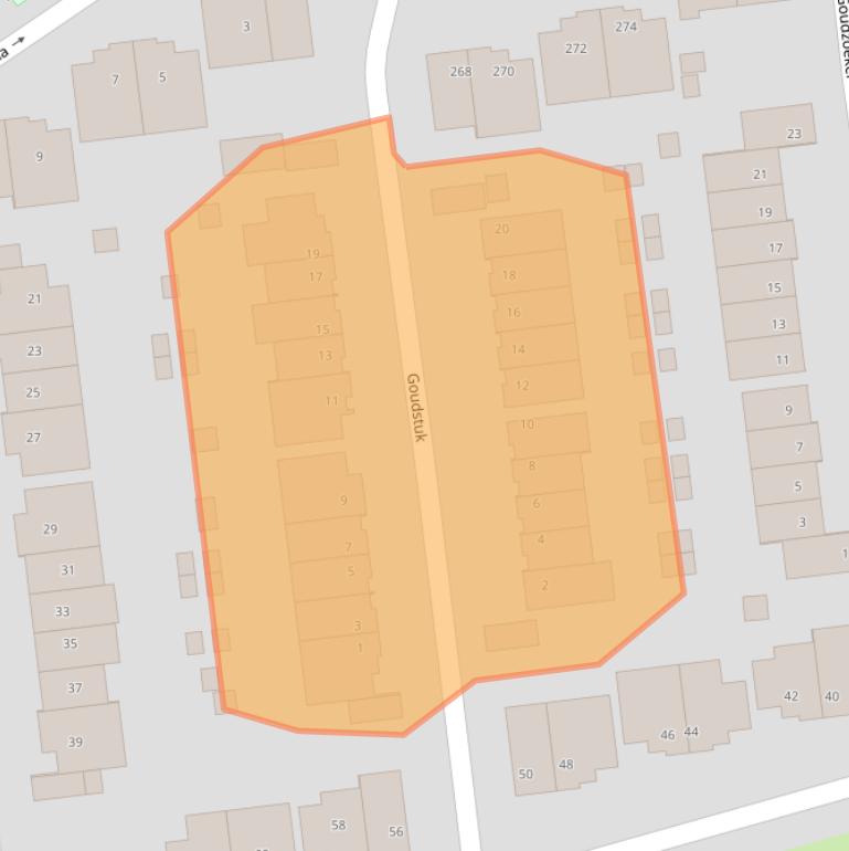 Kaart van postcodegebied 3162XG.