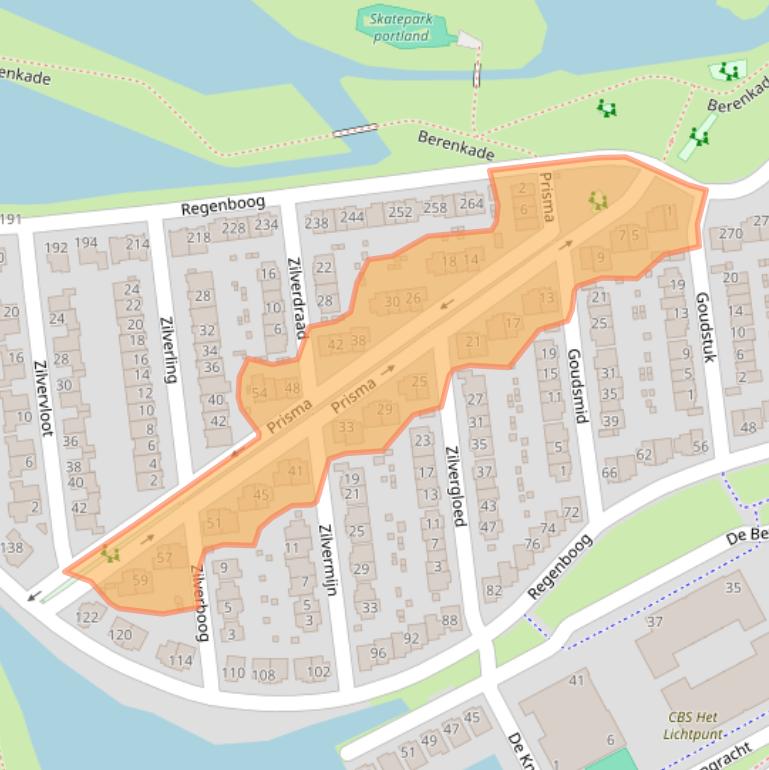 Kaart van postcodegebied 3162XM.