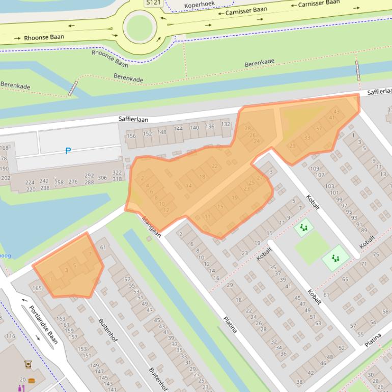 Kaart van postcodegebied 3162ZA.