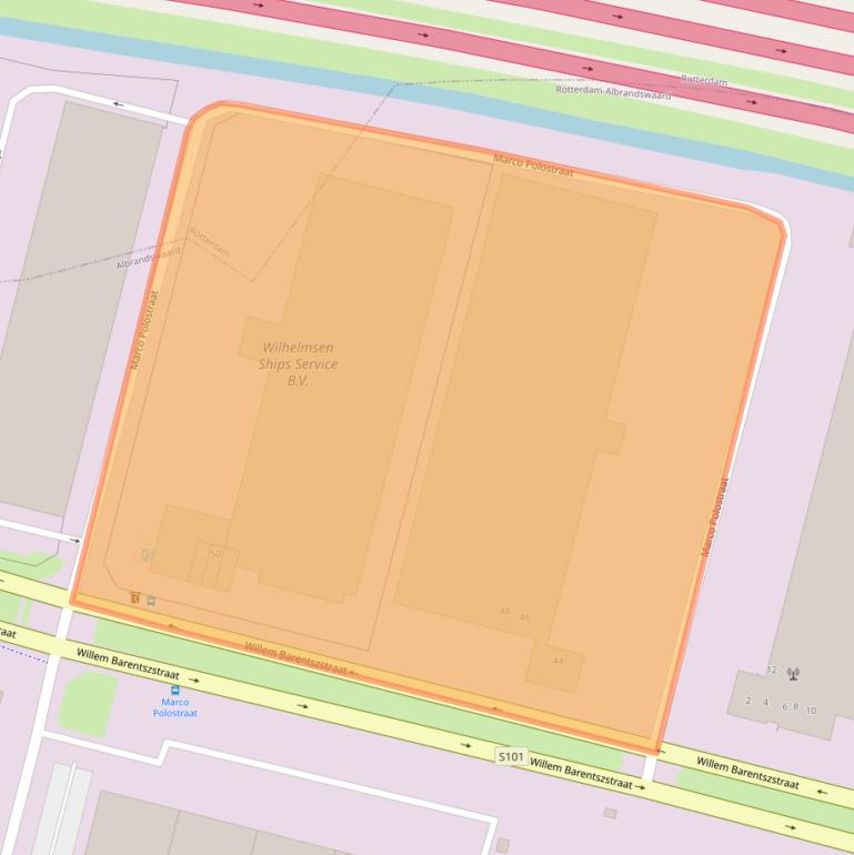 Kaart van postcodegebied 3165AB.