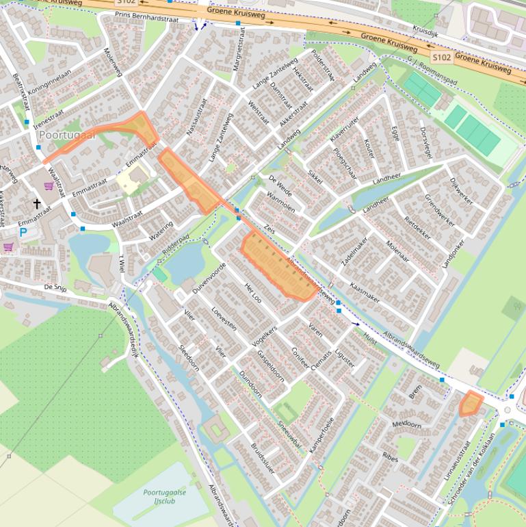 Kaart van postcodegebied 3171AC.