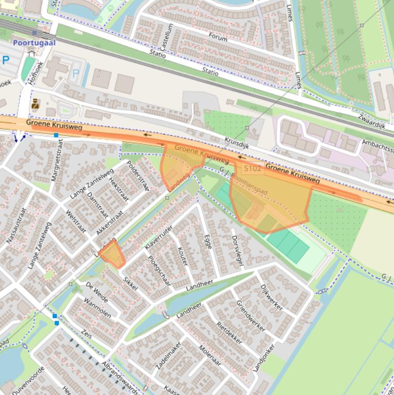 Kaart van postcodegebied 3171AL.