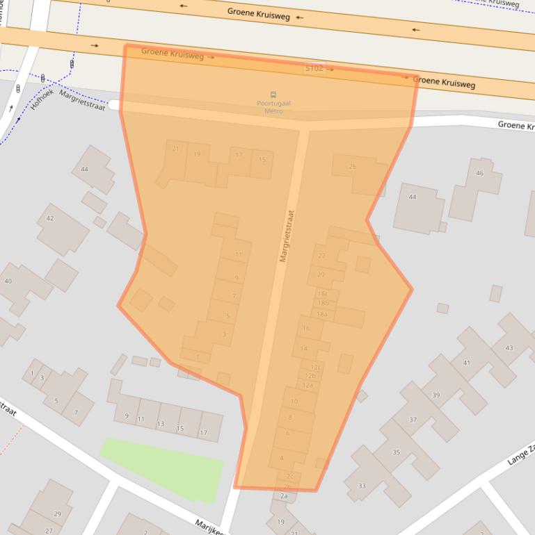 Kaart van postcodegebied 3171AP.