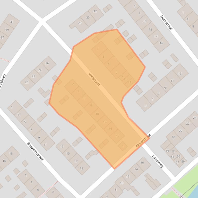 Kaart van postcodegebied 3171BH.